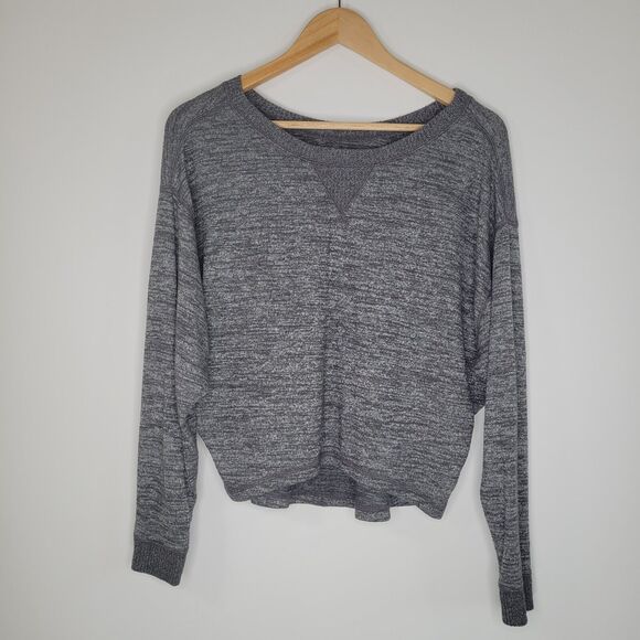 ABERCROMBIE Dark Gray Shirt Size XS Heather Soft Long Sleeve Lightweight Casual - Picture 1 of 5